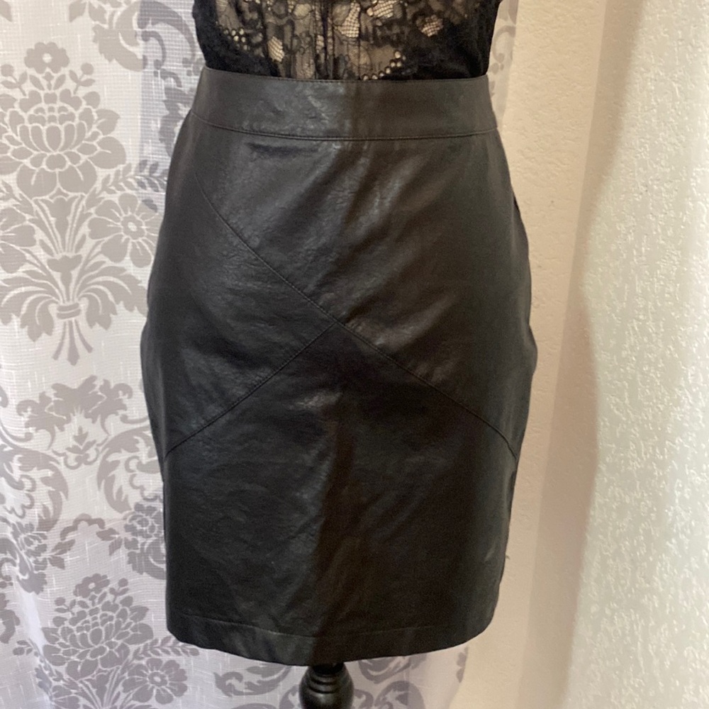 Fuax Leather Skirt - Size Medium